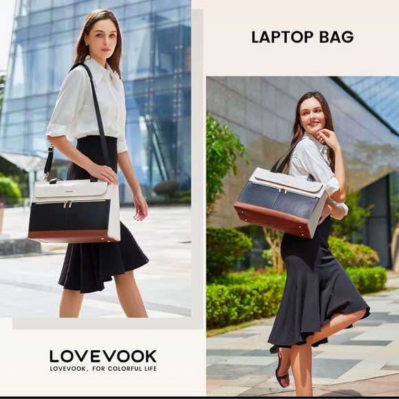 Lovevook Women's Black Laptop Bag NWT - Picture 2 of 6